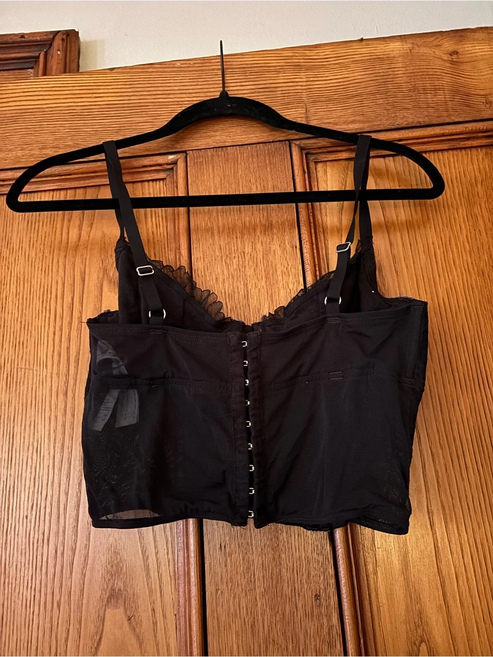 Hollister Black Lace Longline Bralette